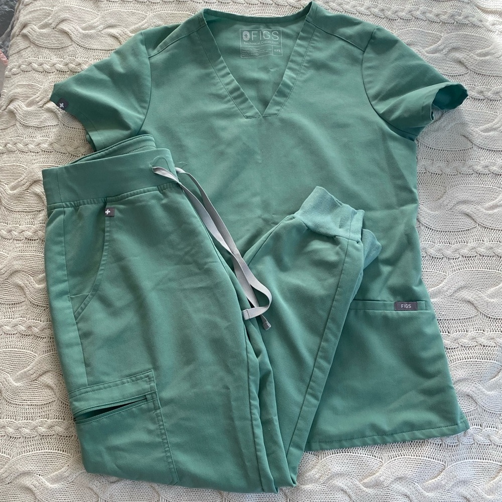 Figs Jogger Teal Scrub Set